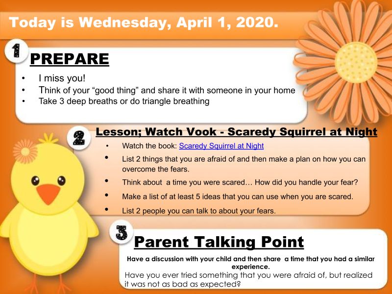 April 1 2020 Lesson Plans